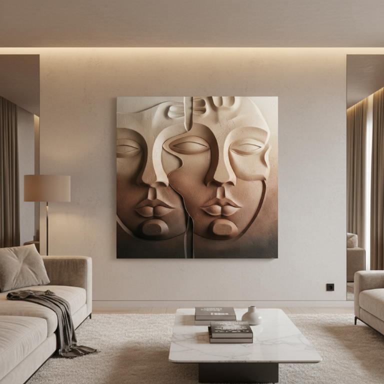 Abstract Dual Face 3D Sculptural Wall Art (3D)