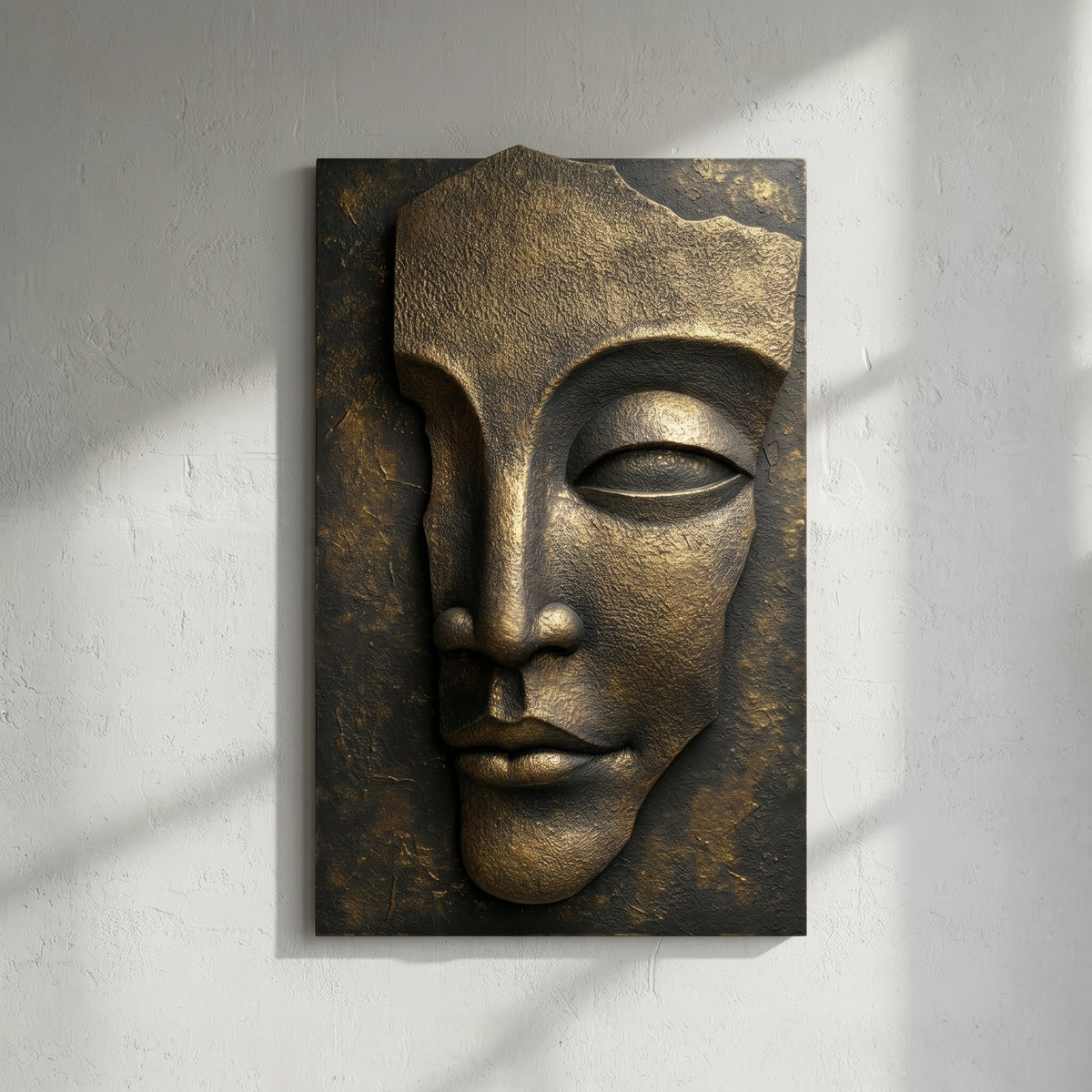 Metallic Face Textured 3D Wall Art