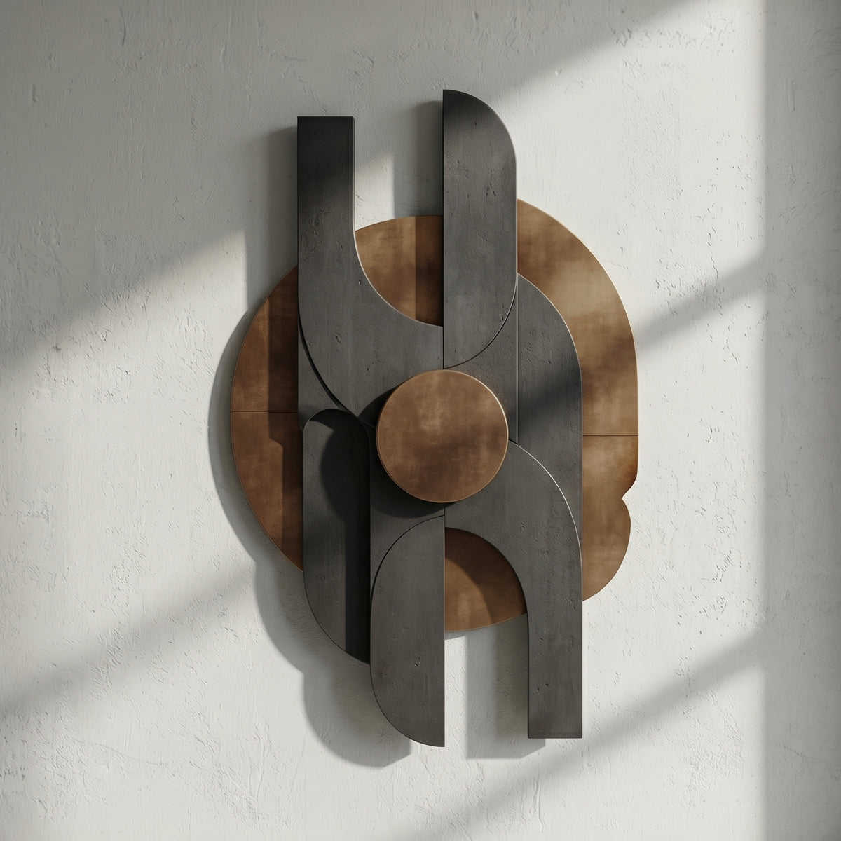 Black & Bronze Circular Arch 3D Wall Art