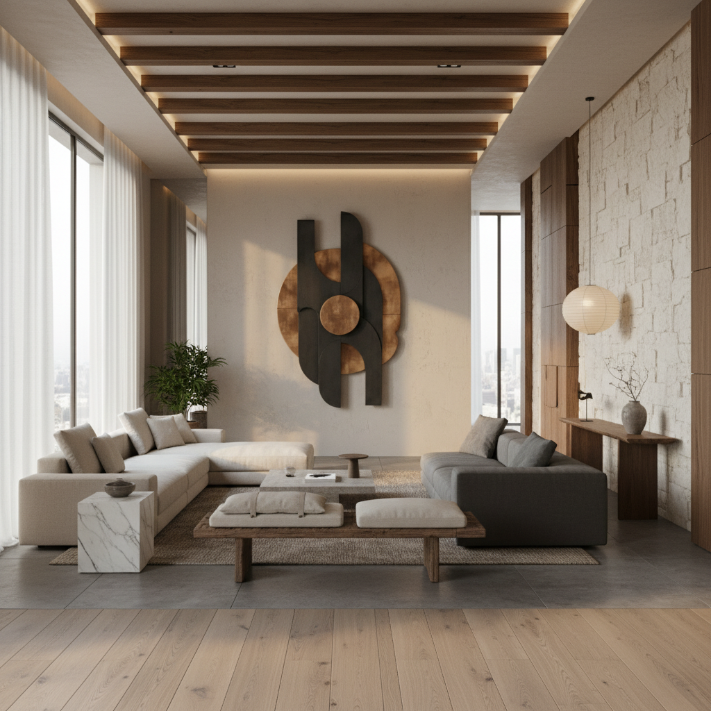 Black & Bronze Circular Arch 3D Wall Art