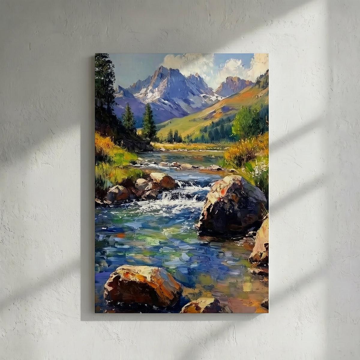 Rocky Mountain Stream Valley Painting