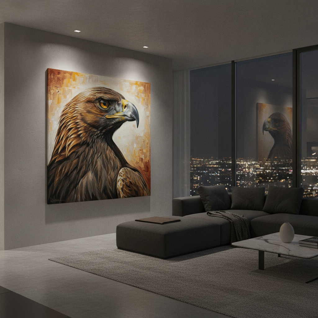 Golden Eagle Portrait Painting