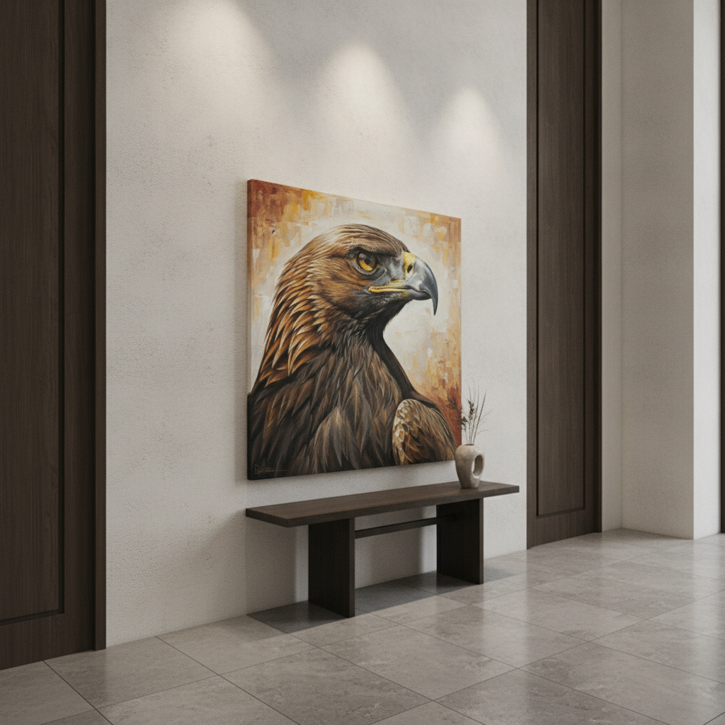 Golden Eagle Portrait Painting
