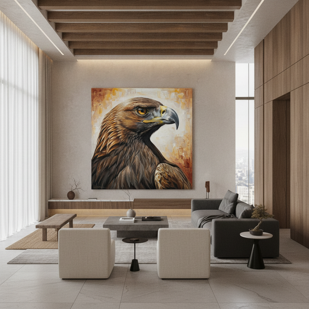 Golden Eagle Portrait Painting