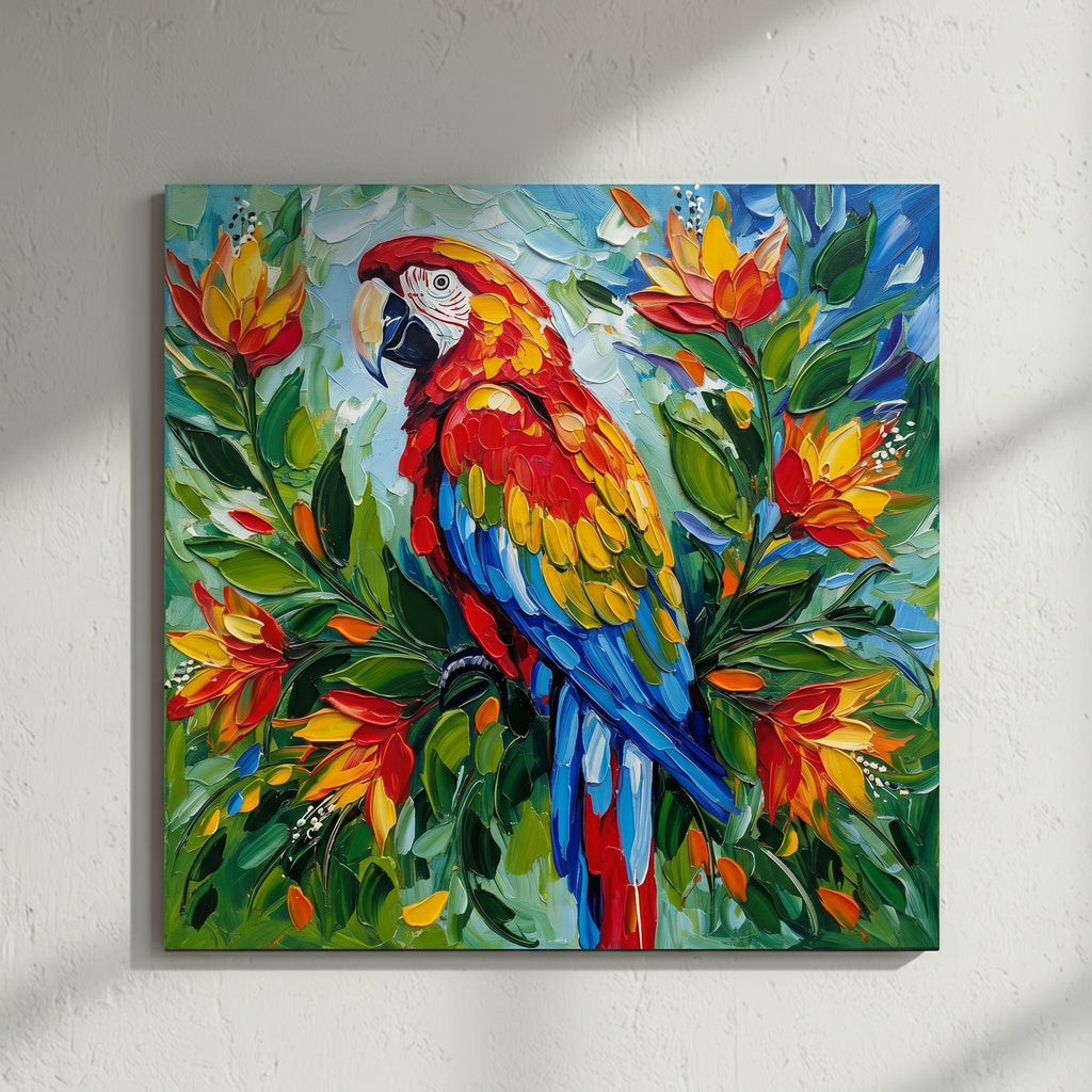 Scarlet Macaw Tropical Painting