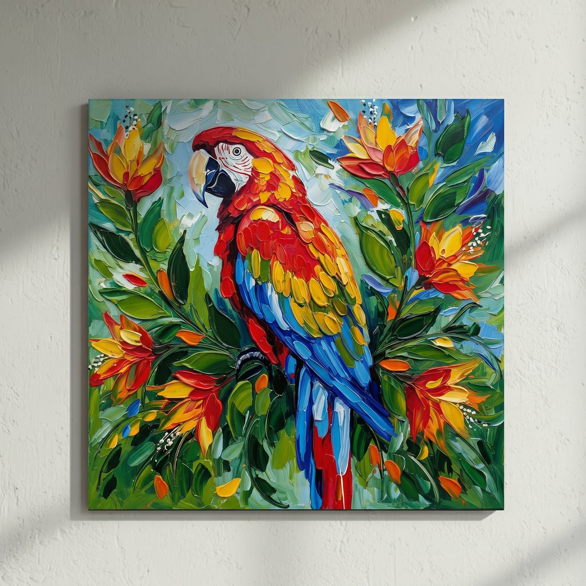 Scarlet Macaw Tropical Painting