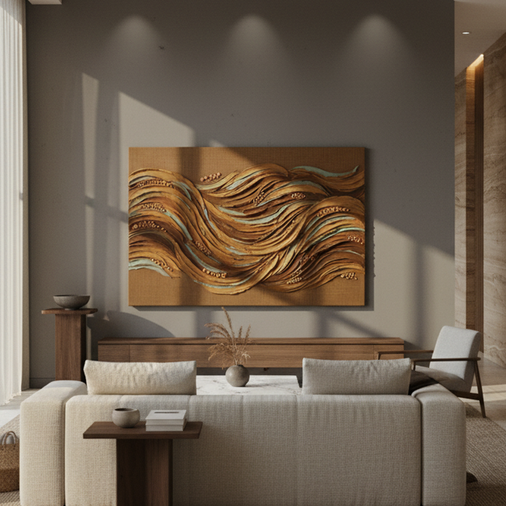 Earth Tone Wave Bold Texture