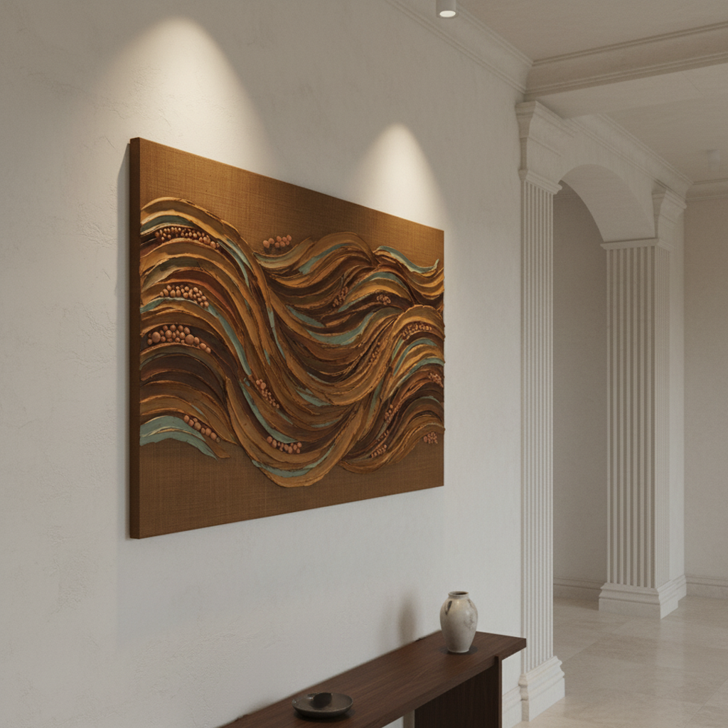 Earth Tone Wave Bold Texture