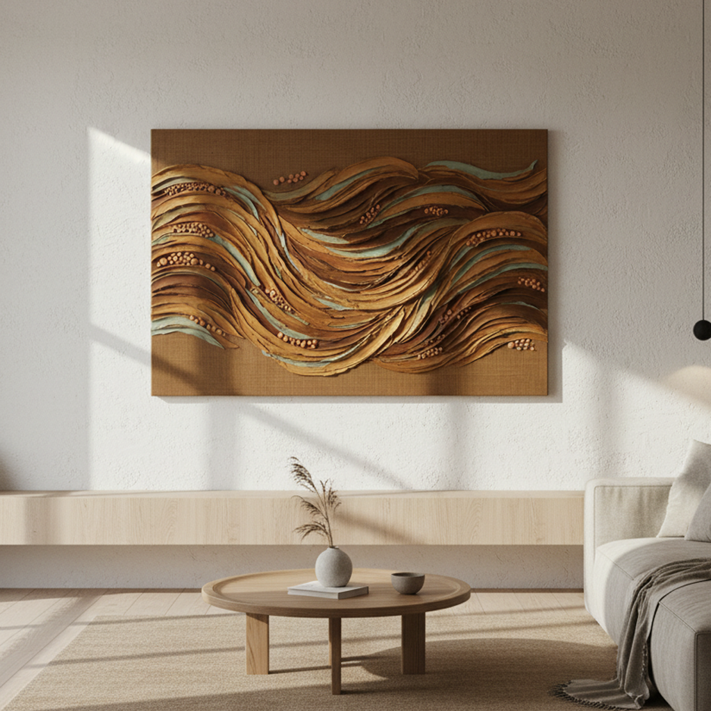 Earth Tone Wave Bold Texture