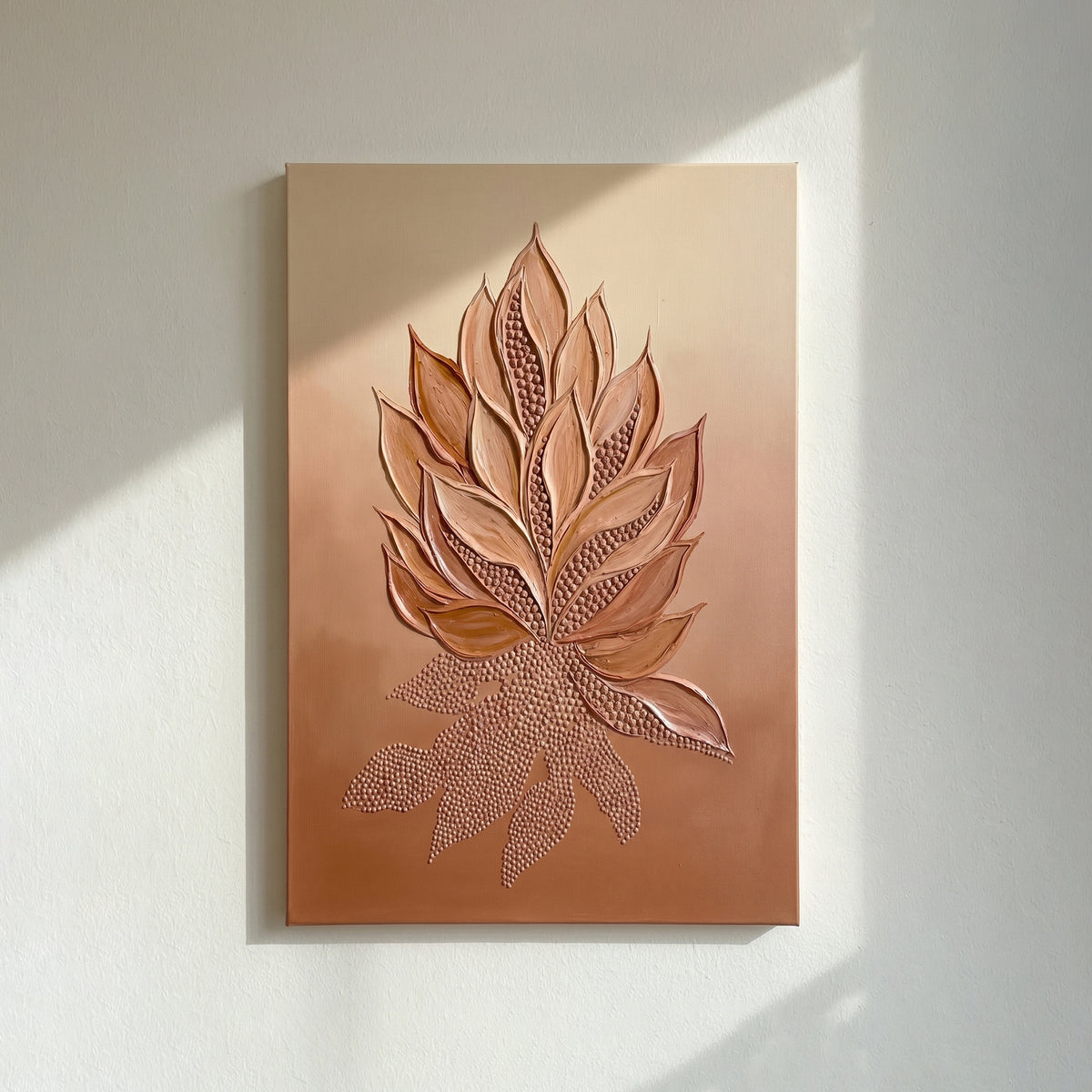Terracotta Lotus Leaf Bold Texture
