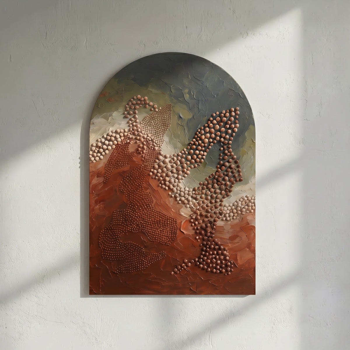Rust Terracotta Arched Bold Texture