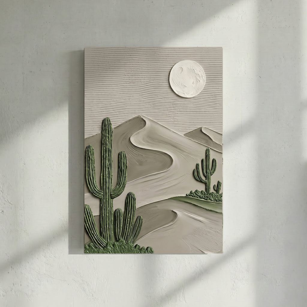 Desert Cactus Moon Bold Texture