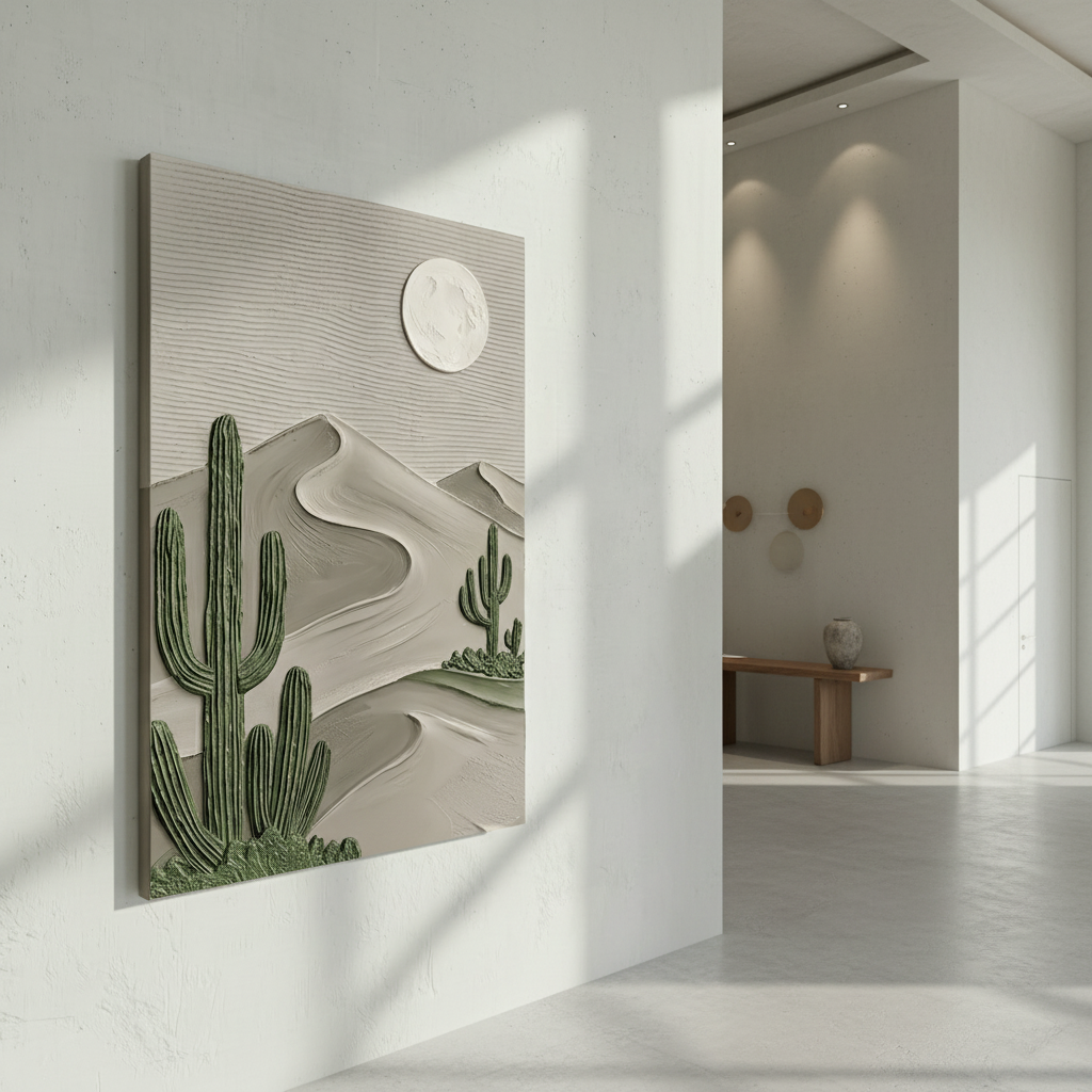Desert Cactus Moon Bold Texture