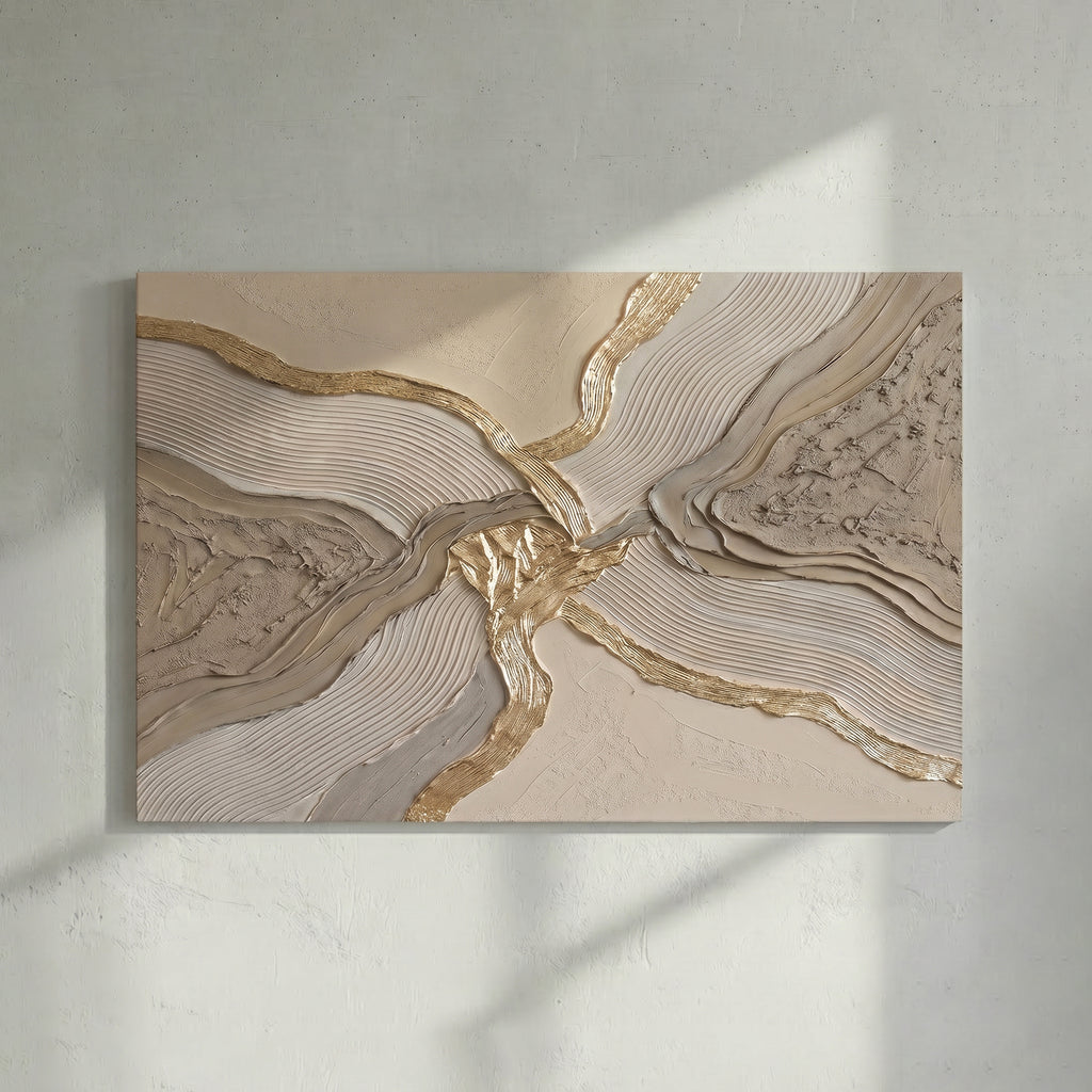 Beige Gold Abstract Bold Texture