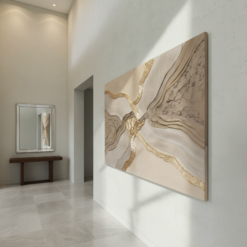 Beige Gold Abstract Bold Texture