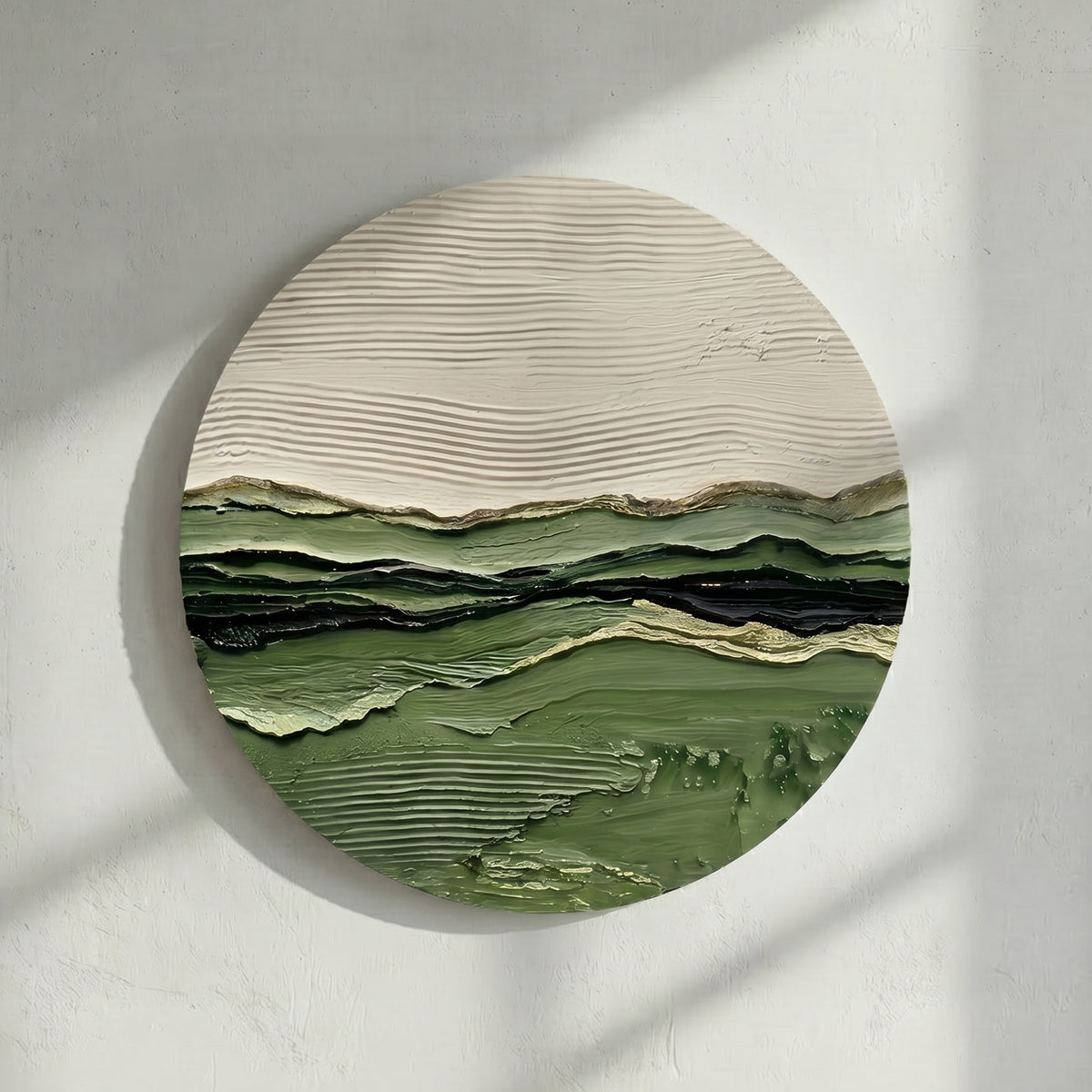 Green Meadow Round Bold Texture