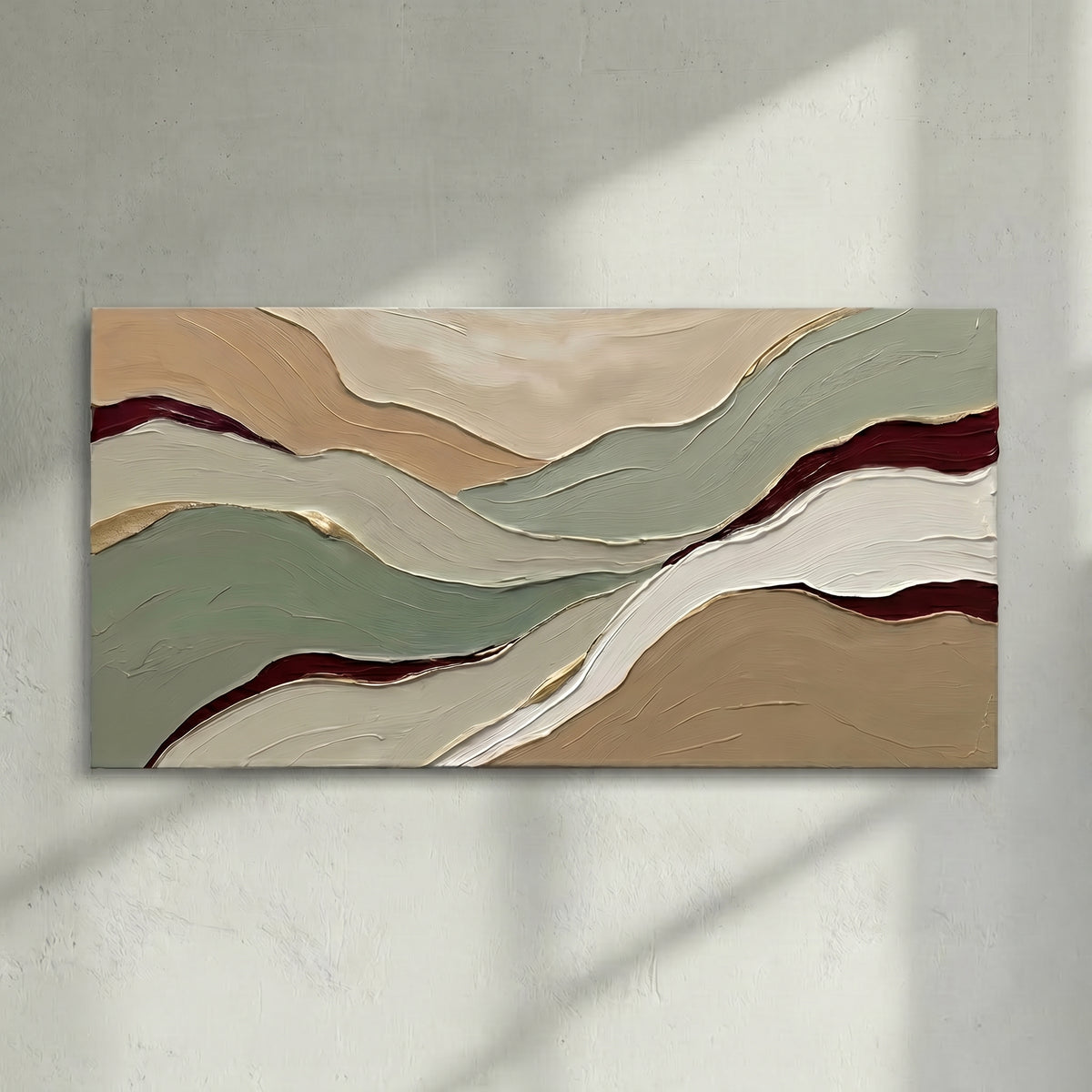 Sage Green Burgundy Gold Bold Texture