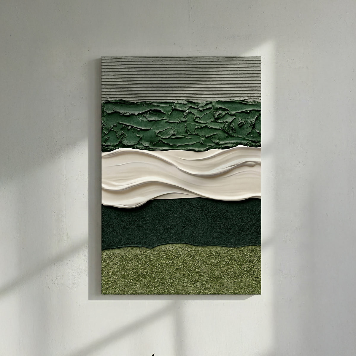 Forest Green White Bold Texture