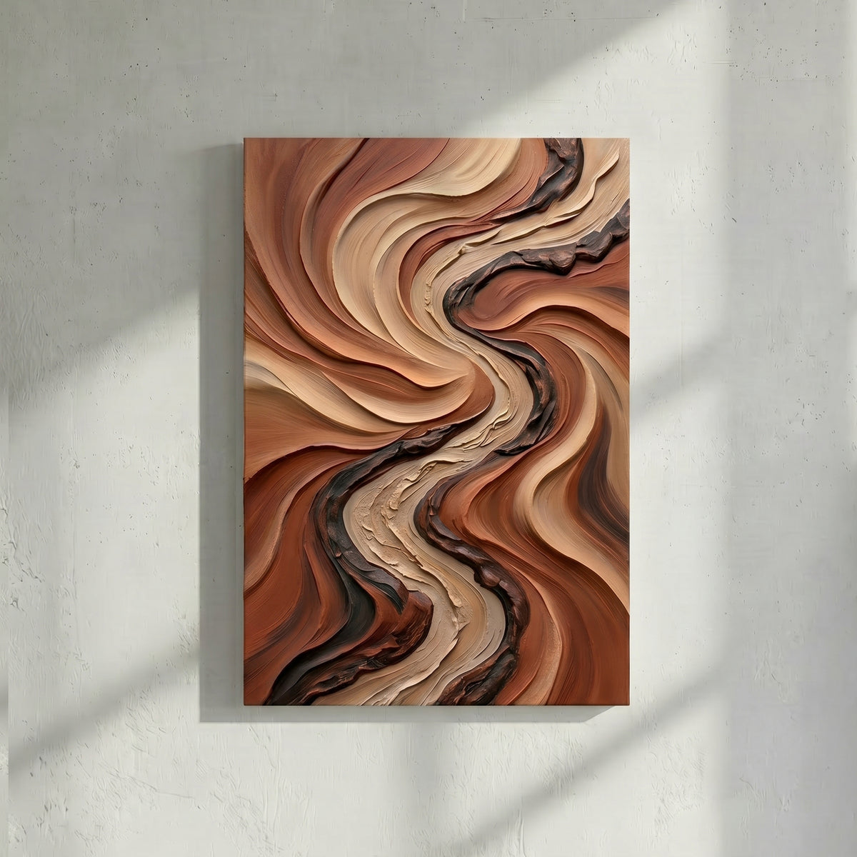 Terracotta River Swirl Bold Texture