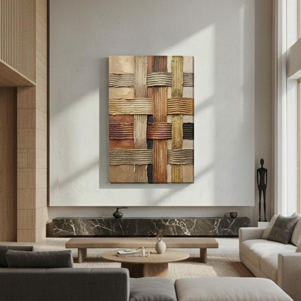 Earth Tone Weave Bold Texture