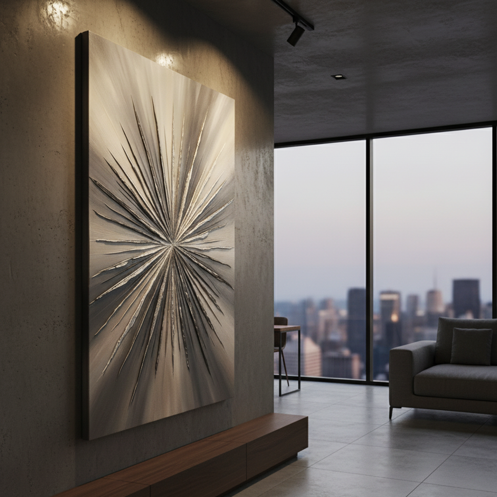 Silver Starburst Bold Texture