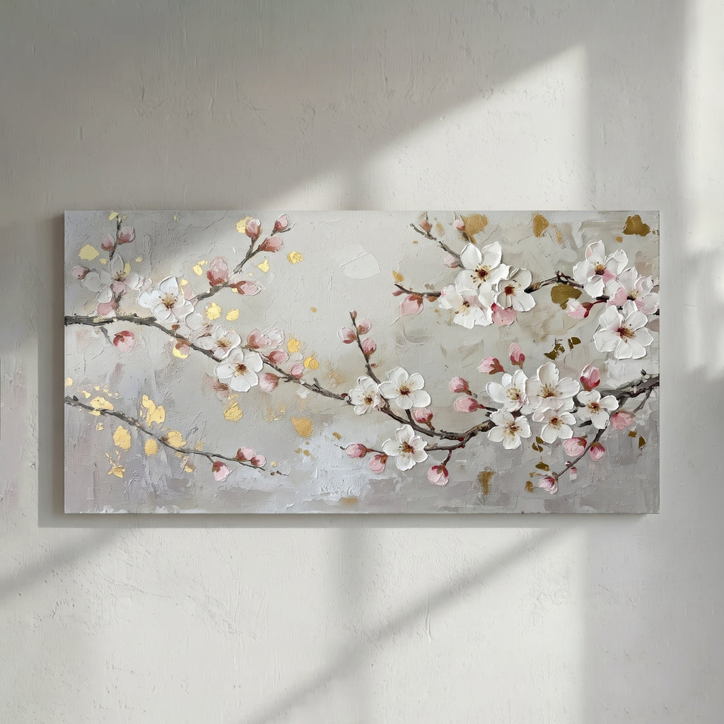 Pink Cherry Blossom Painting