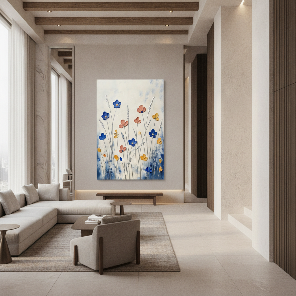 Boho Wildflower Meadow Painting