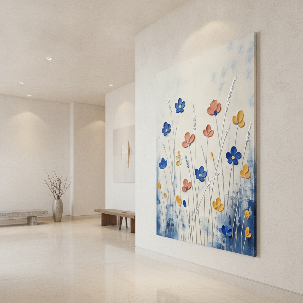 Boho Wildflower Meadow Painting