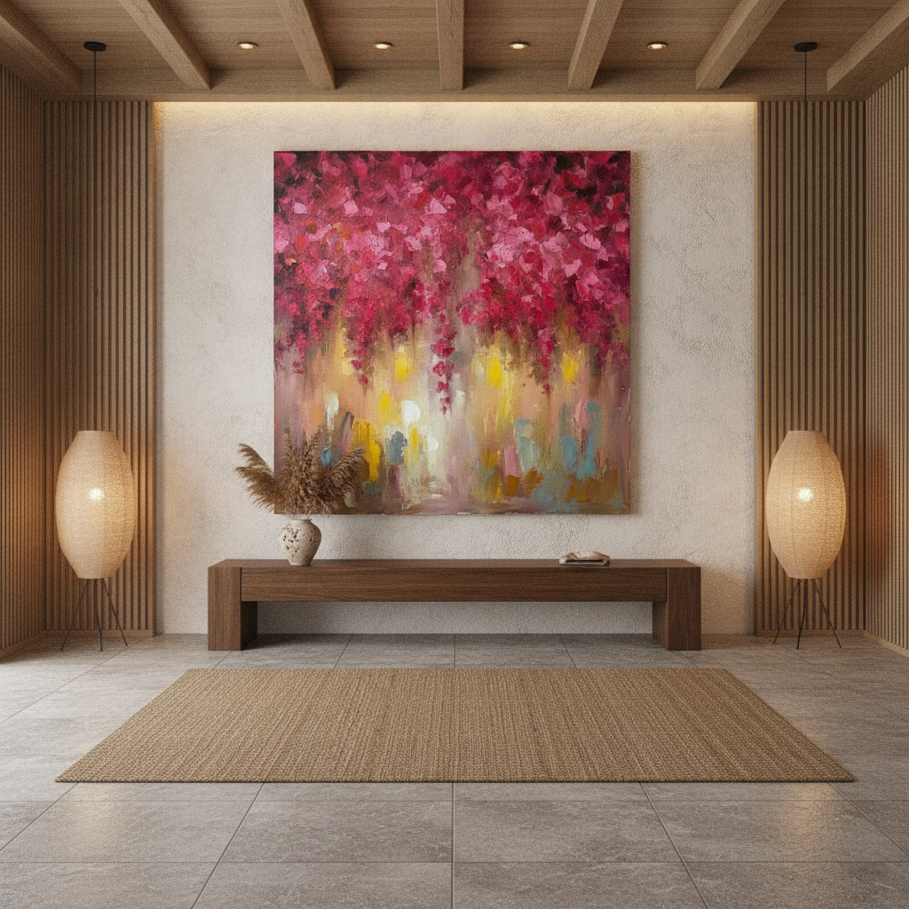 Magenta Bougainvillea Painting