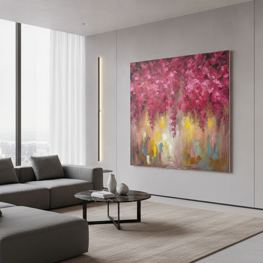 Magenta Bougainvillea Painting
