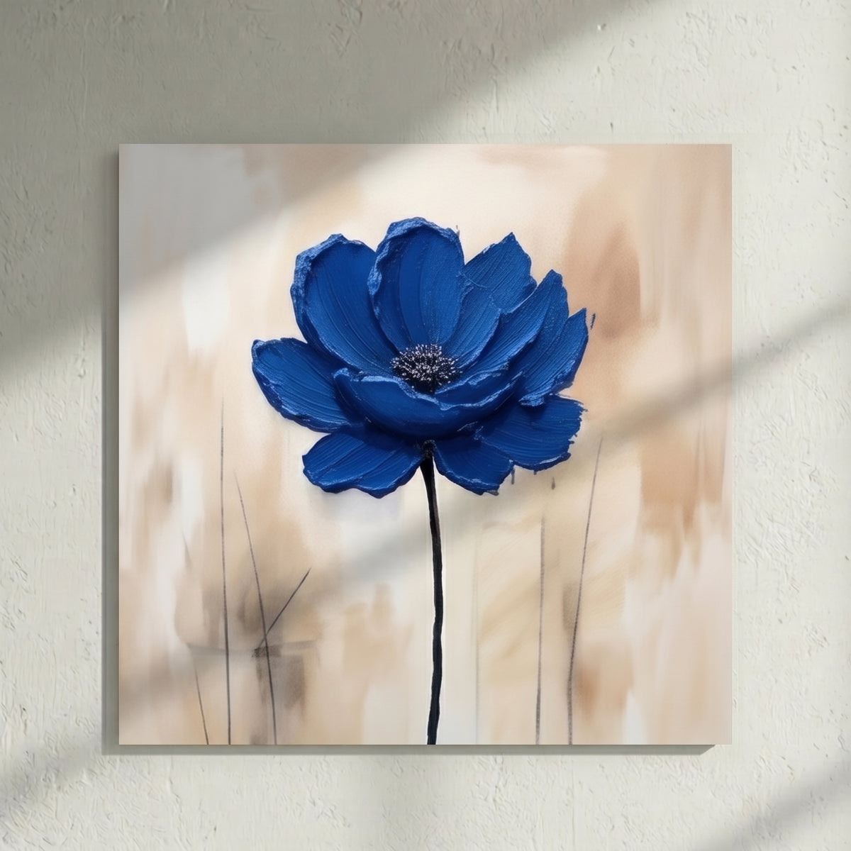 Royal Blue Anemone Painting