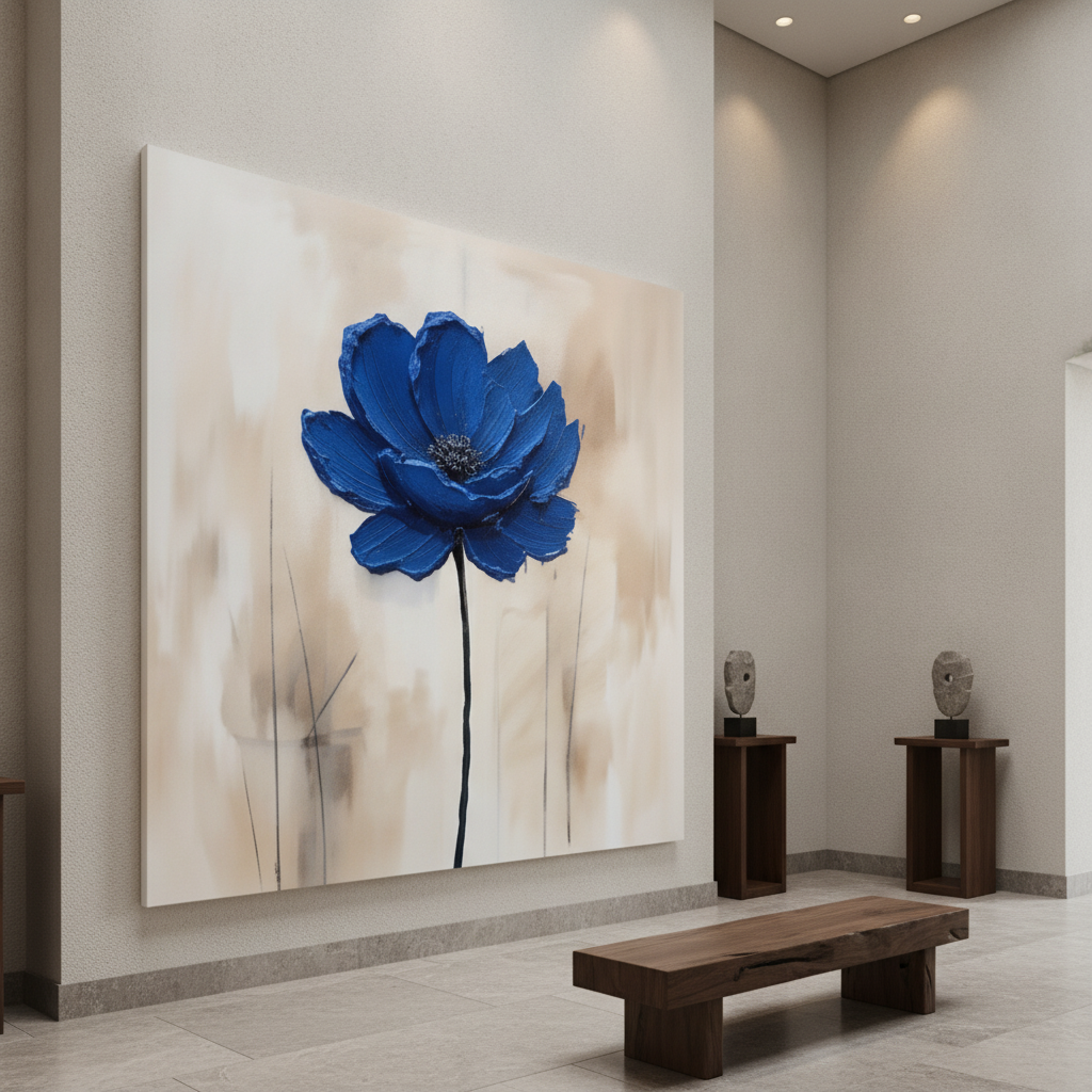 Royal Blue Anemone Painting