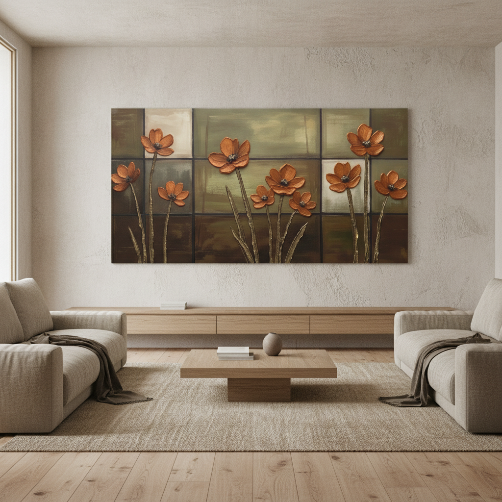 Terracotta Cosmos Painting