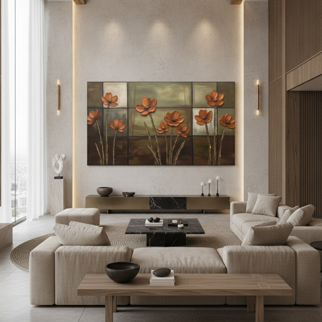 Terracotta Cosmos Painting