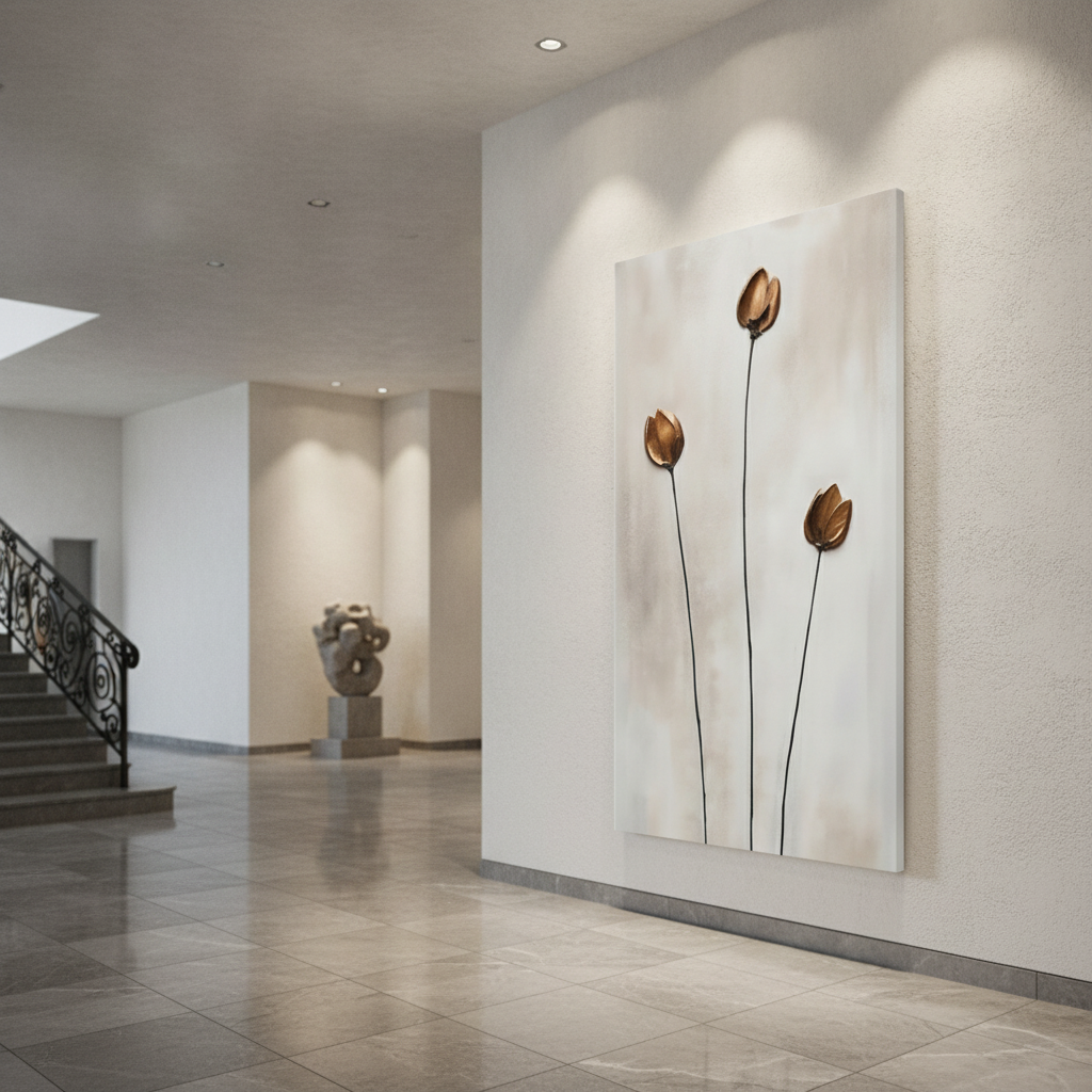 Bronze Tulip Bud Painting