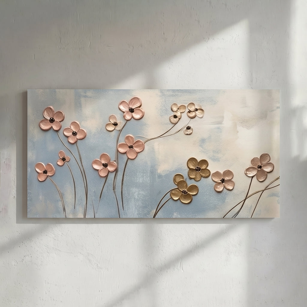 Rose Gold Blossom Painting