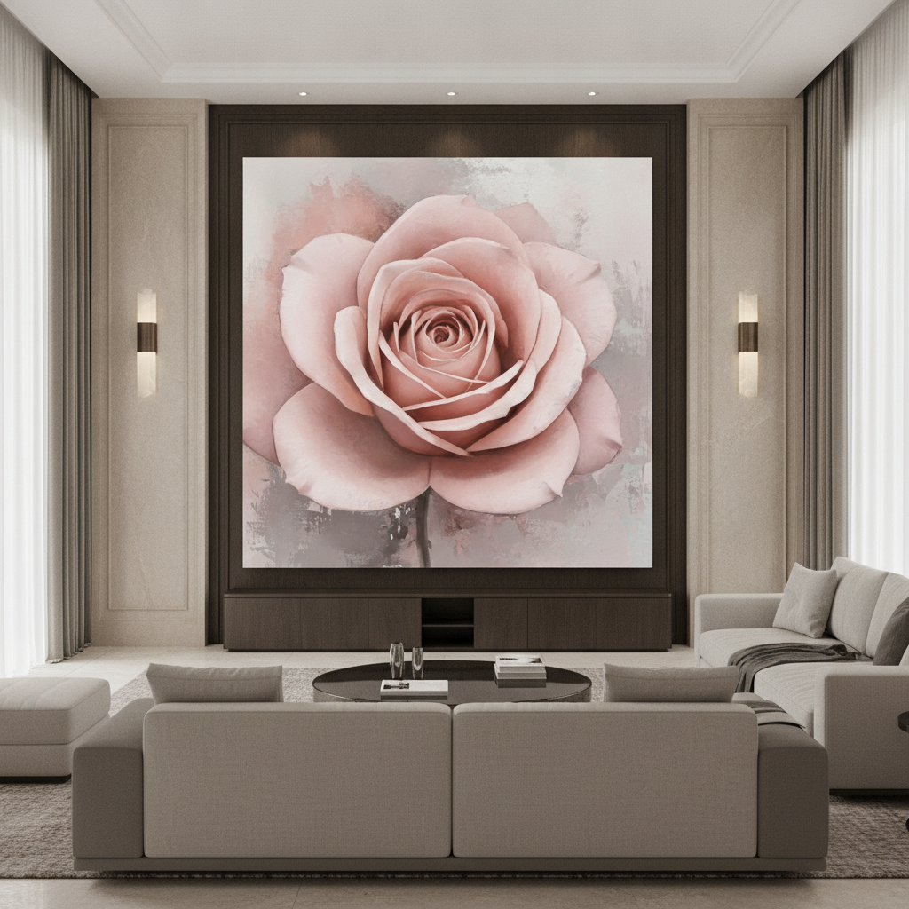 Blush Pink Rose Painting