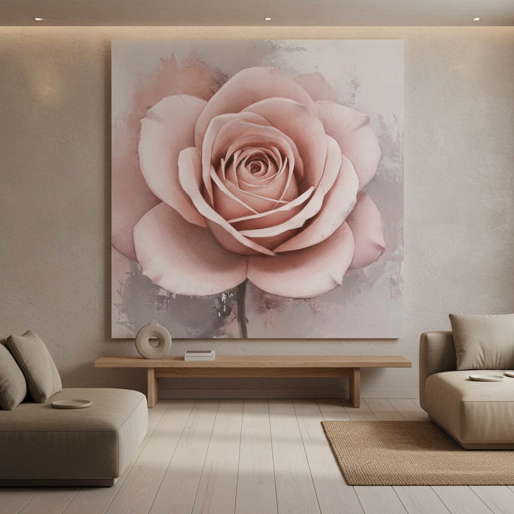 Blush Pink Rose Painting