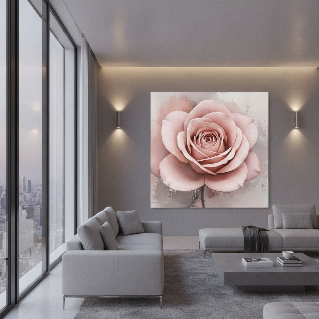 Blush Pink Rose Painting