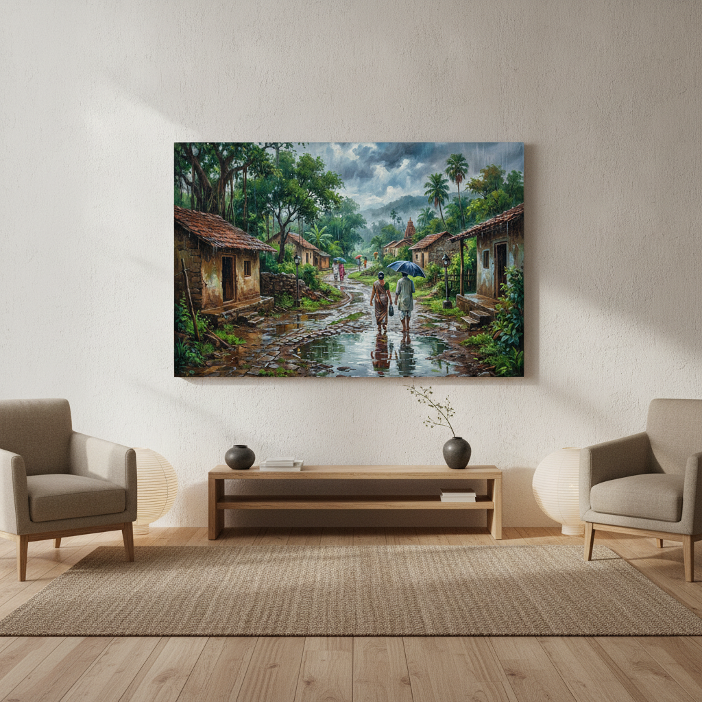 Monsoon Village Art