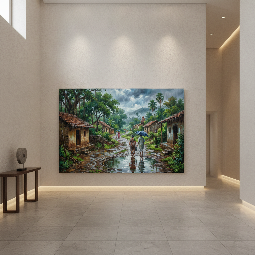 Monsoon Village Art