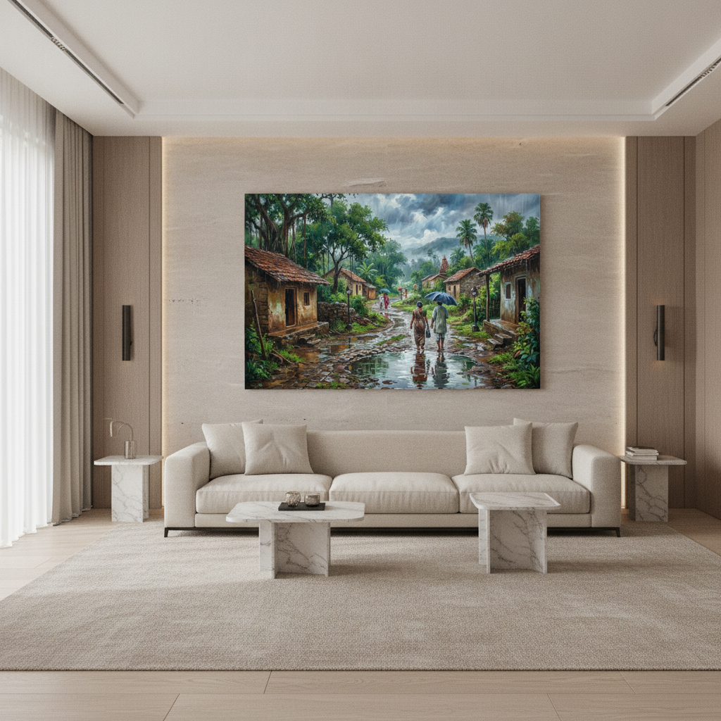 Monsoon Village Art