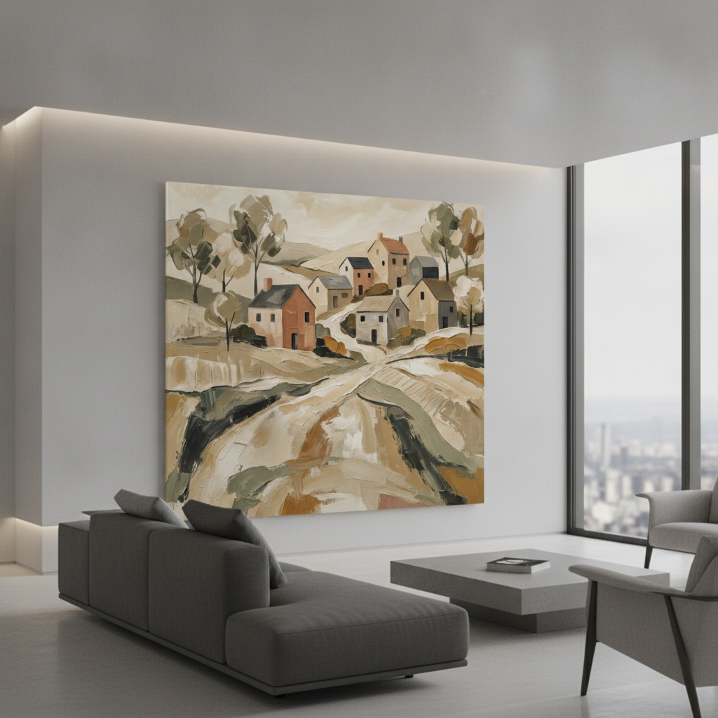 Abstract Village Art