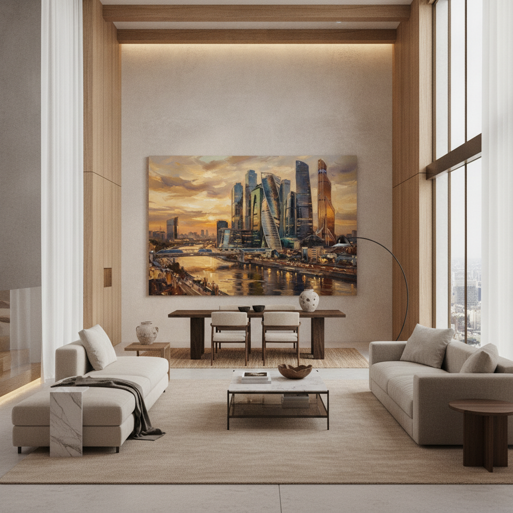 Moscow Skyline Art
