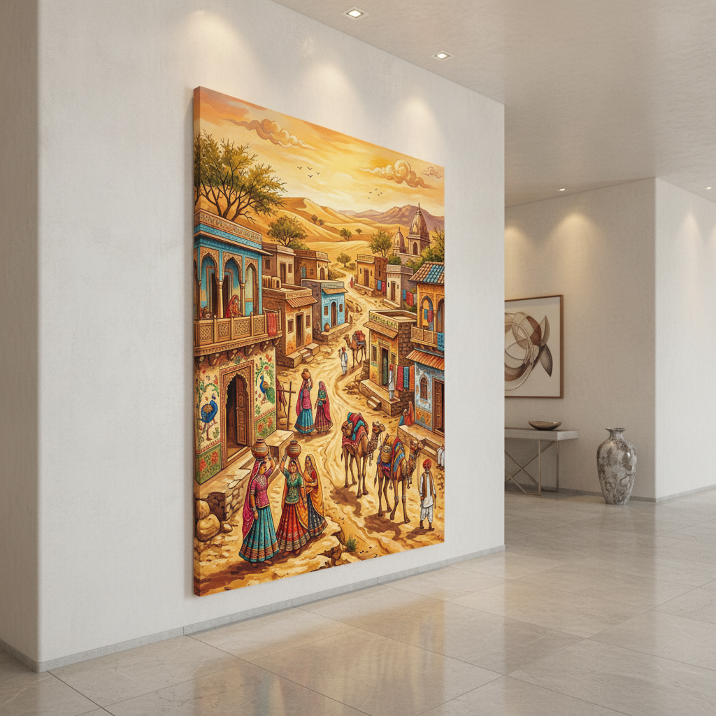 Rajasthani Village Art Painting