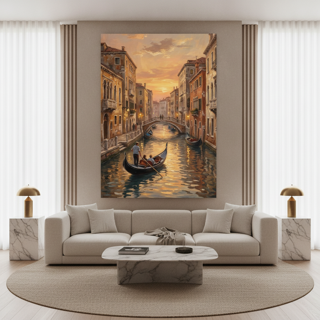 Venice Gondola Art Painting