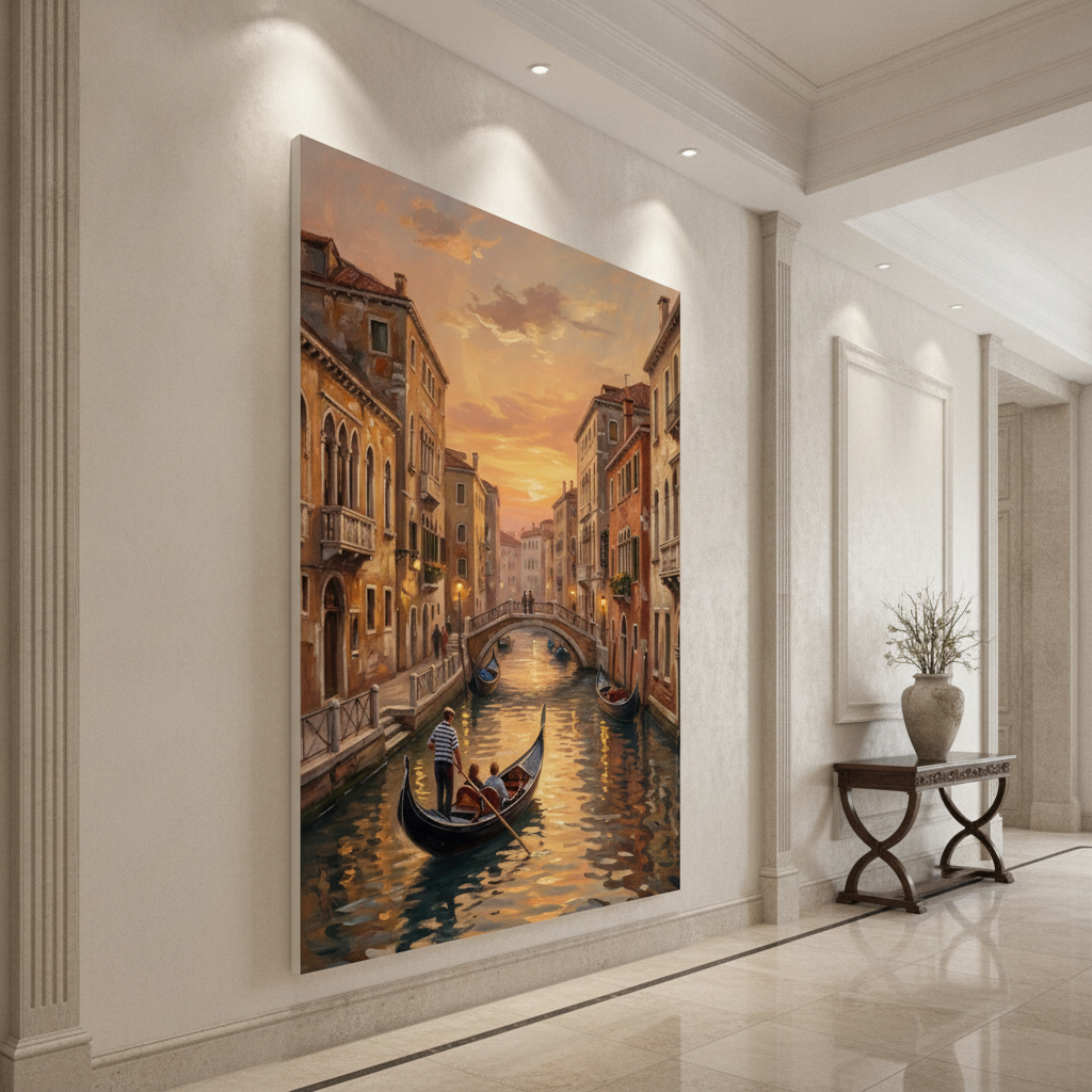 Venice Gondola Art Painting