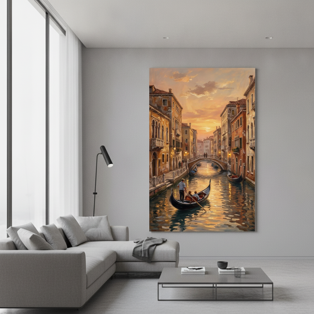 Venice Gondola Art Painting