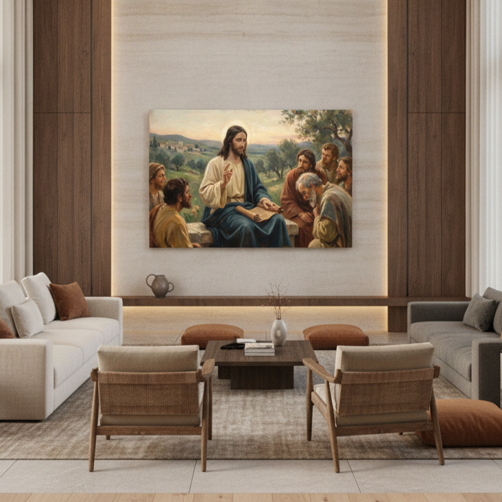 Jesus Teaching Disciples Painting