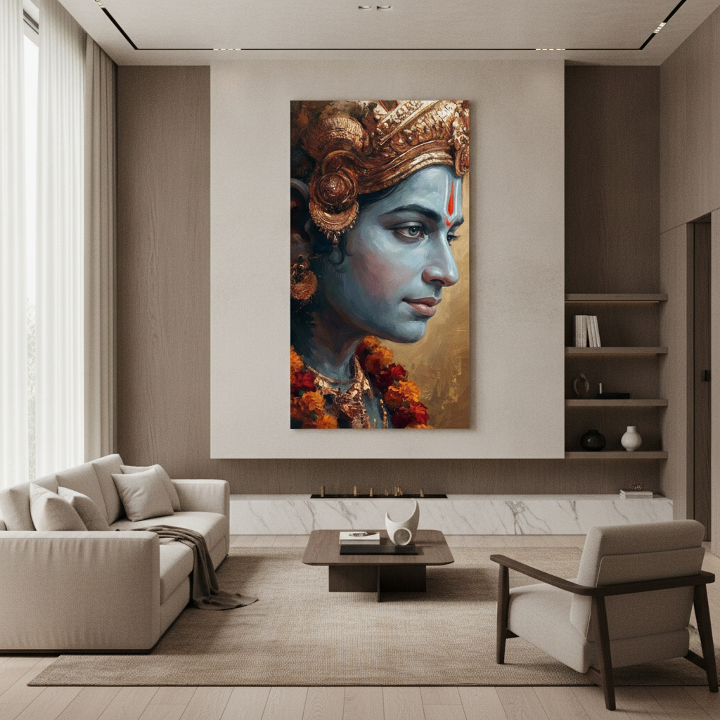 Lord Rama Profile Painting